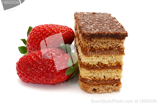 Image of strawberries and cake