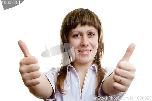 Image of young girl with two thumbs up