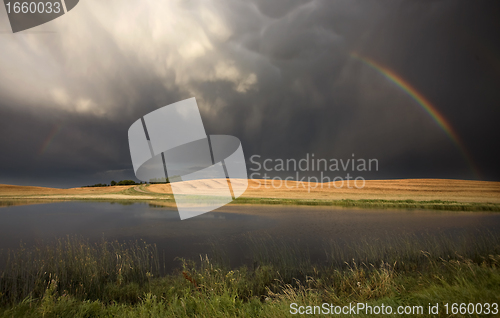 Image of Hail Storm and Rainbow