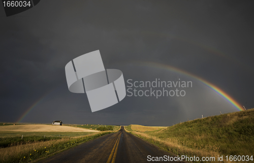 Image of Hail Storm and Rainbow