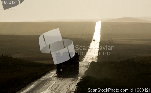 Image of Rural Saskatchewan country road storm