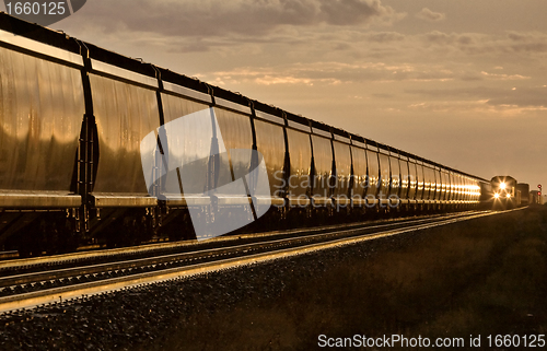 Image of Train at Sunset