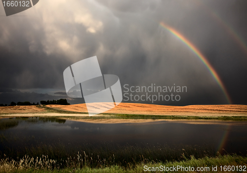 Image of Hail Storm and Rainbow