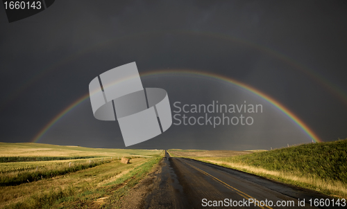 Image of Hail Storm and Rainbow