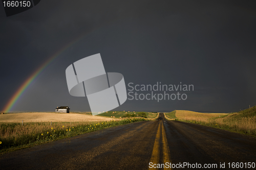 Image of Hail Storm and Rainbow