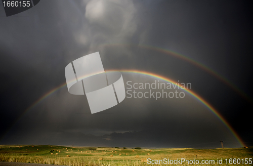 Image of Hail Storm and Rainbow