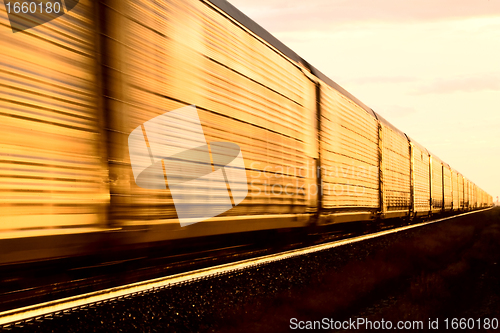 Image of Train at Sunset