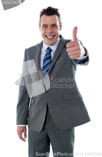 Image of Businessman with thumbs-up