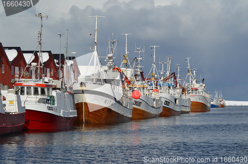 Image of Fishingboats in harbour