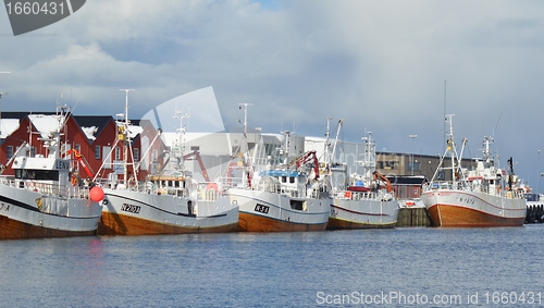 Image of Fishingboats in harbour