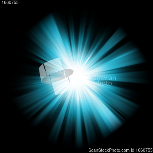 Image of Blue burst color design template. EPS 8
