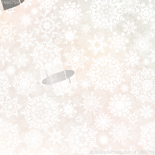 Image of Christmas snowflakes background. EPS 8