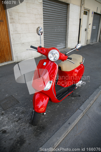 Image of Red Vespa