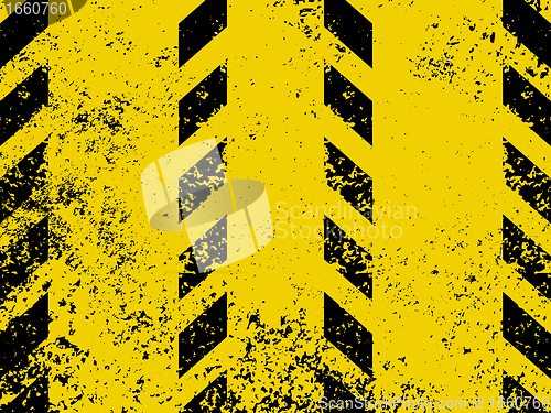 Image of A grungy and worn hazard stripes texture. EPS 8