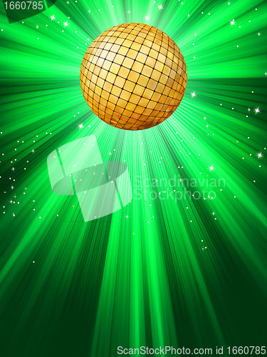 Image of Sparkling red disco ball. EPS 8