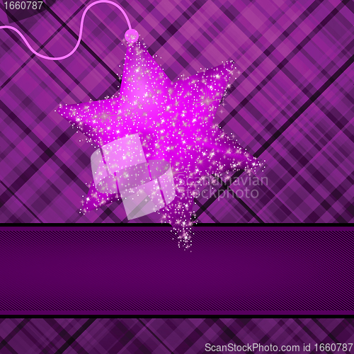 Image of Christmas stars on purple background. EPS 8