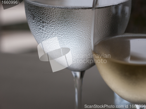 Image of Water and wine glass abstract