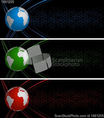 Image of Abstract global banners