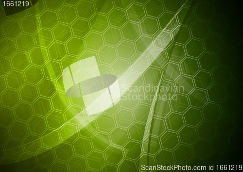 Image of Green backdrop with hexagon texture