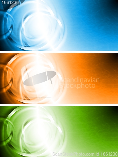 Image of Bright banners with rings