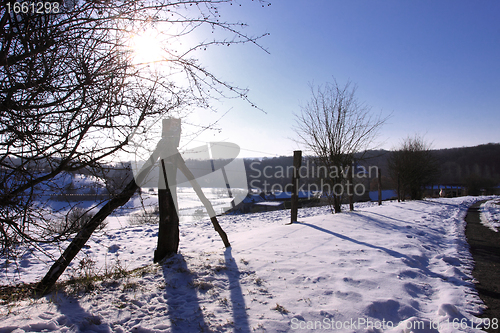 Image of campaign under the sun and winter snow