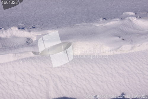 Image of snowy landscape in the winter sun in France