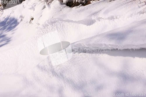 Image of campaign under the sun and winter snow