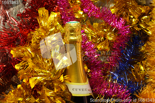 Image of garlands and decorations for Christmas and New Year