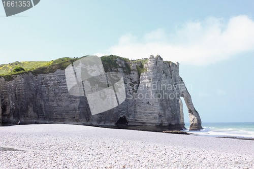 Image of landscape, the cliffs of Etretat in France