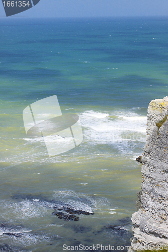 Image of landscape, the cliffs of Etretat in France