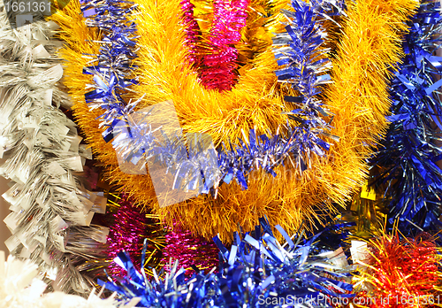 Image of garlands and decorations for Christmas and New Year