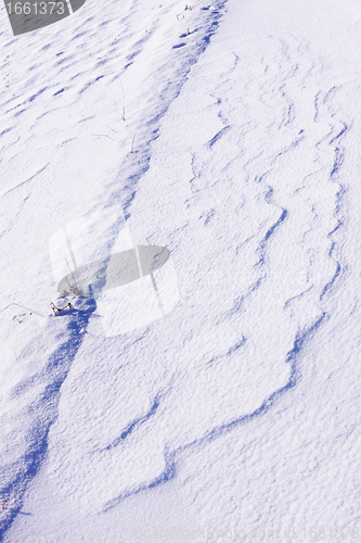 Image of snowy landscape in the winter sun in France