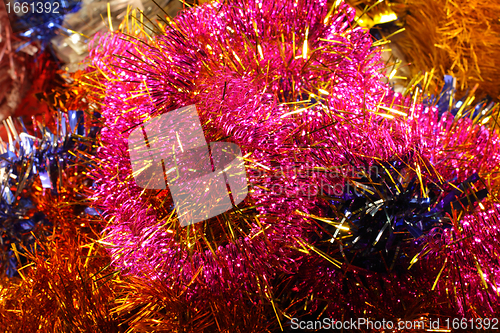 Image of garlands and decorations for Christmas and New Year