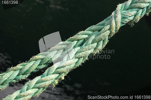 Image of Rope for mooring a boat to a pier