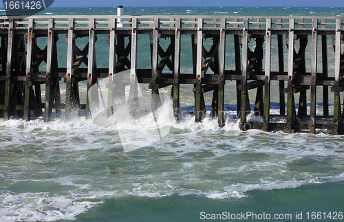 Image of entrance channel of the Port of Fecamp in Normandy france