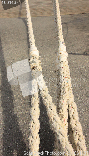 Image of Rope for mooring a boat to a pier