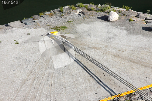 Image of Rope for mooring a boat to a pier