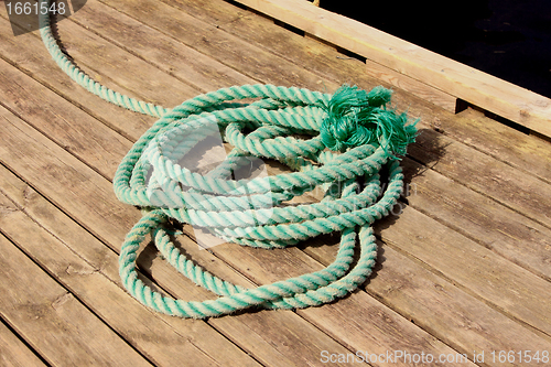 Image of Rope for mooring a boat to a pier