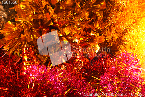 Image of garlands and decorations for Christmas and New Year