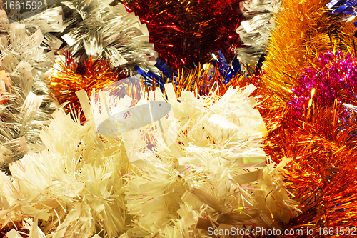 Image of garlands and decorations for Christmas and New Year