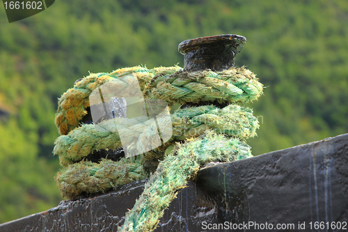 Image of Rope for mooring a boat to a pier