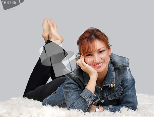 Image of Casual woman relaxing