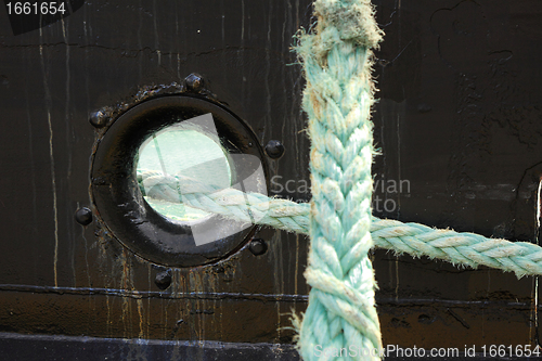 Image of Rope for mooring a boat to a pier