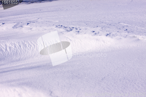 Image of snowy landscape in the winter sun in France