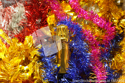 Image of garlands and decorations for Christmas and New Year