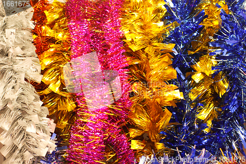 Image of garlands and decorations for Christmas and New Year