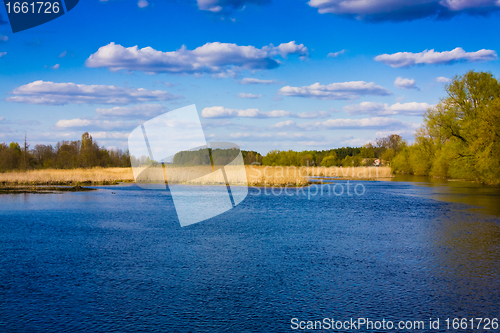 Image of Clouds reflection on lake