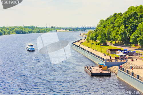 Image of Ship on River