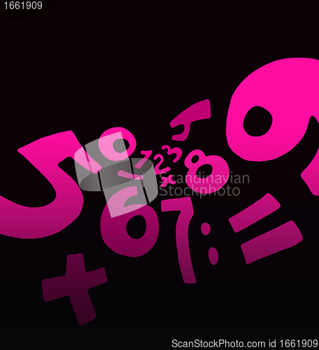 Image of numbers abstract background