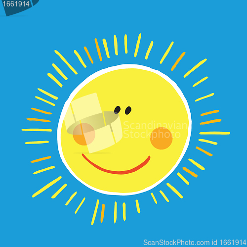 Image of abstract smiling sun